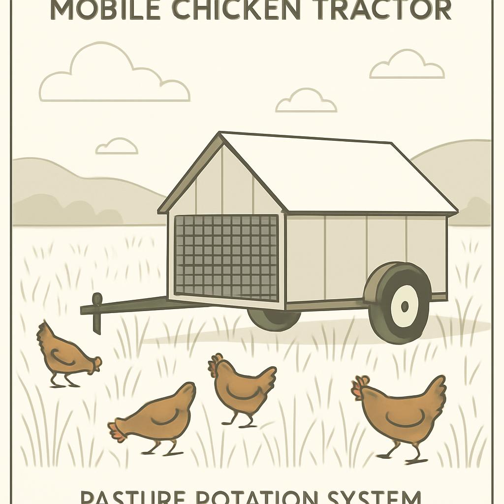 mobile chicken tractor pasture rotation system