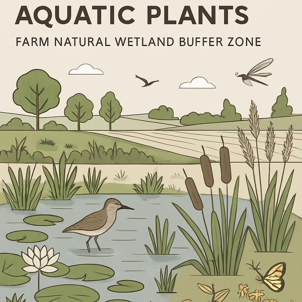 A farm natural wetland buffer zone.